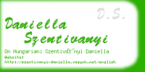 daniella szentivanyi business card